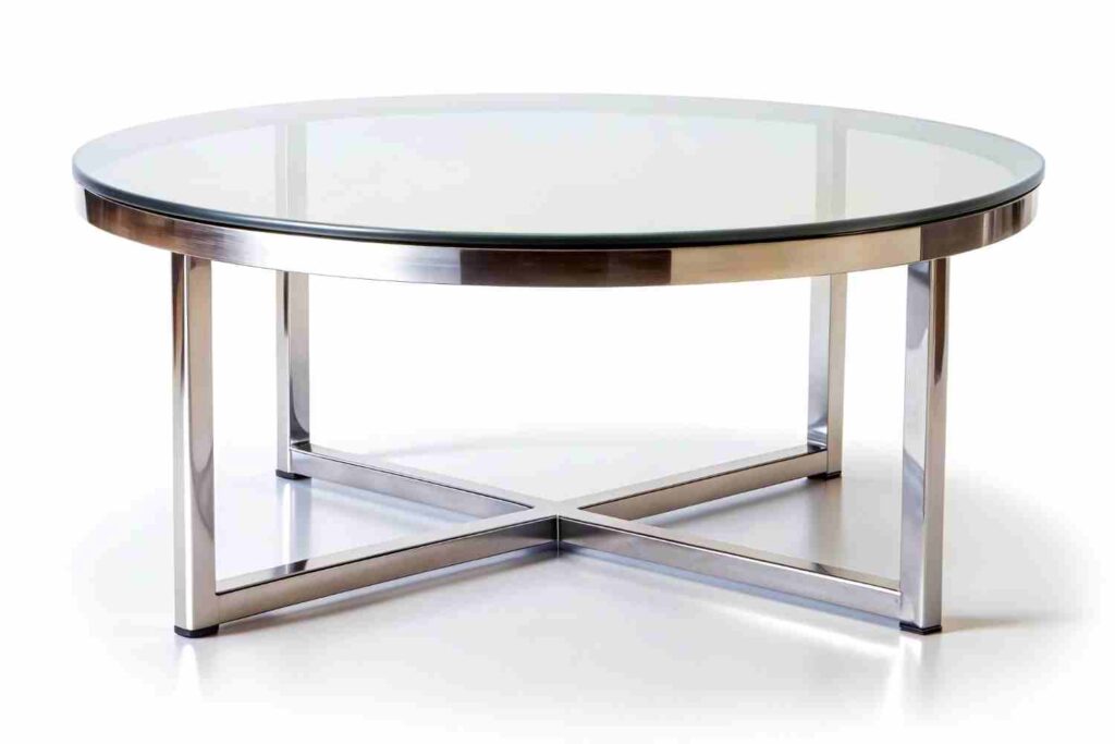 table basse ronde en verre